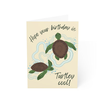 Blank Birthday Cards, Ocean Birthday Card, Turtle Lover Birthday Card, Turtley Awesome Card, Ocean Theme Birthday Card