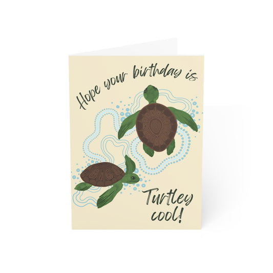 Blank Birthday Cards, Ocean Birthday Card, Turtle Lover Birthday Card, Turtley Awesome Card, Ocean Theme Birthday Card