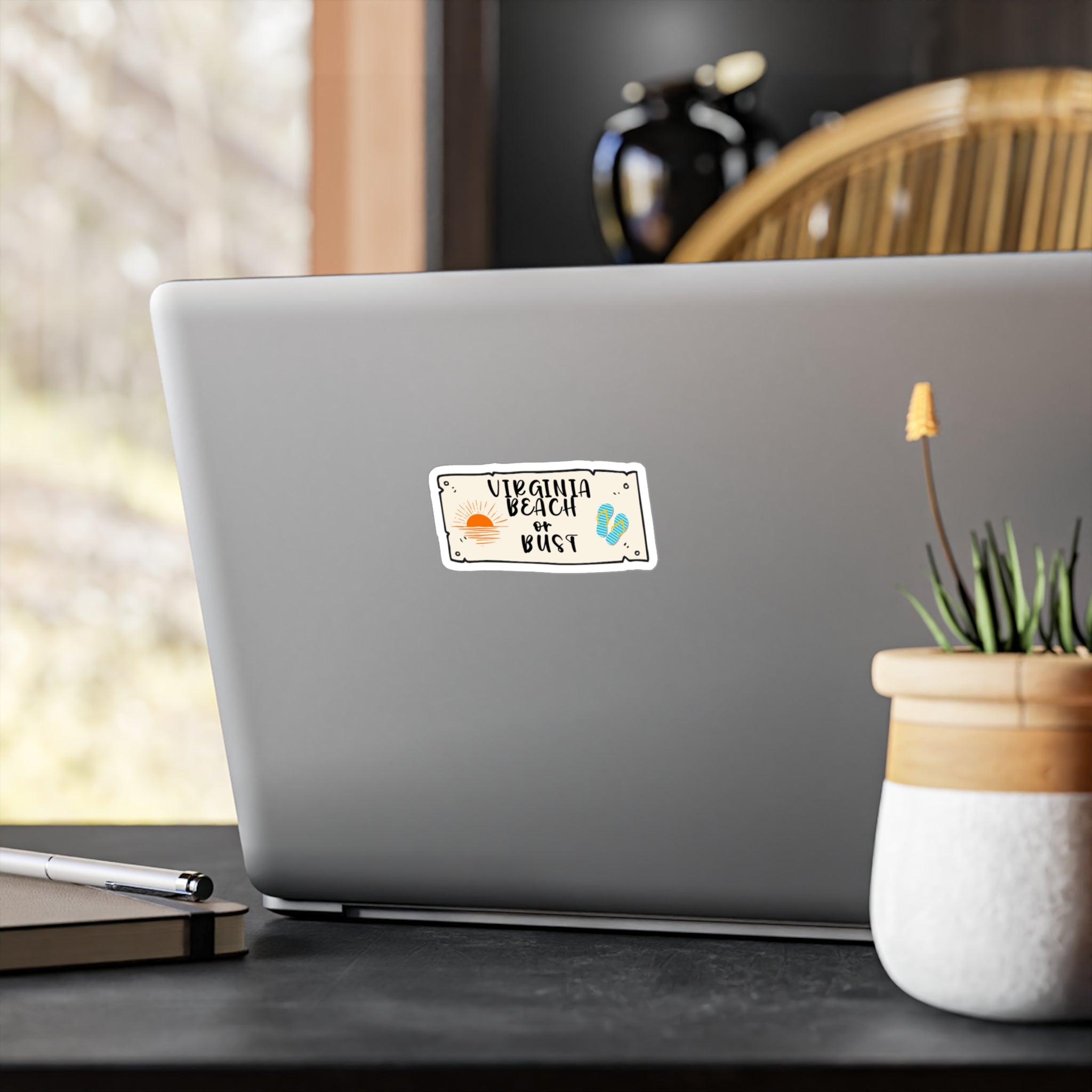 Virginia Beach or Bust Sticker