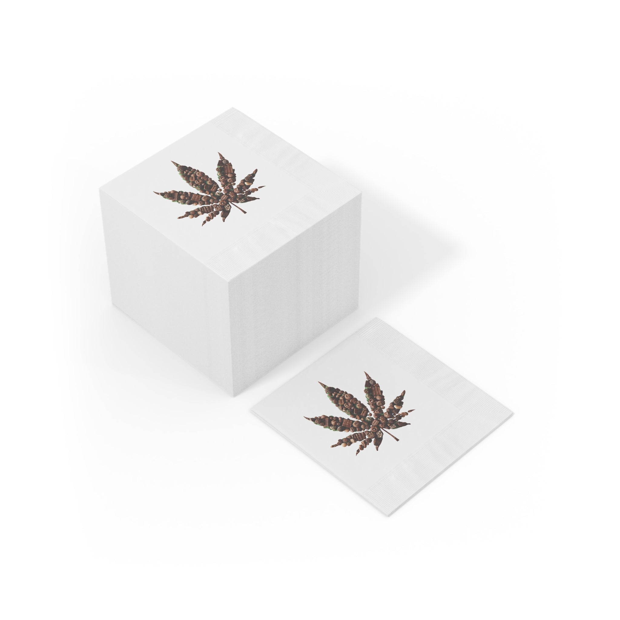 Chocolate Weed Leaf Napkins