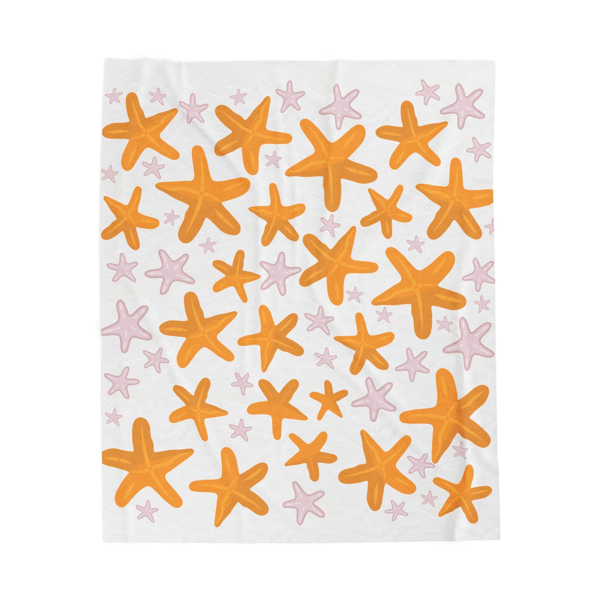 Orange Velveteen Plush Blanket