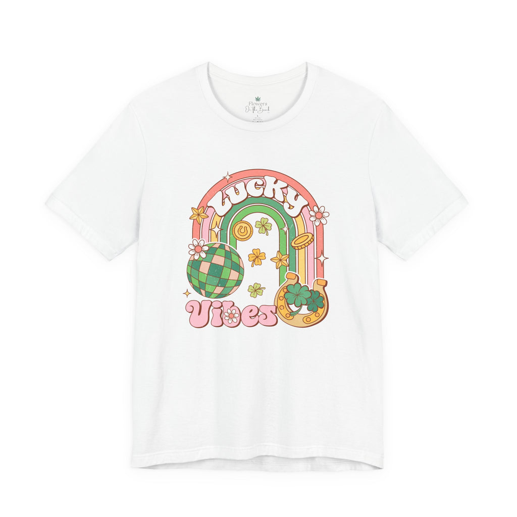 Lucky Vibes Rainbow Pot of Gold Retro Tee