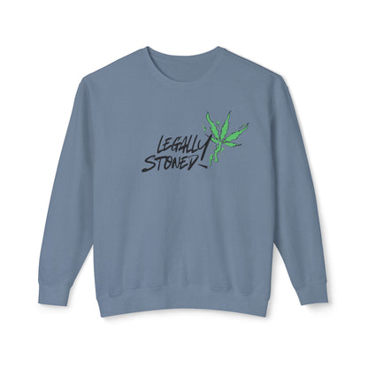 Stoner Gift Long-Sleeved T, Stoner Tshirt Gift, "Legally Stoned" Lightweight Sweatshirt, Gift for Stoner Friend, 420 Sweatshirt
