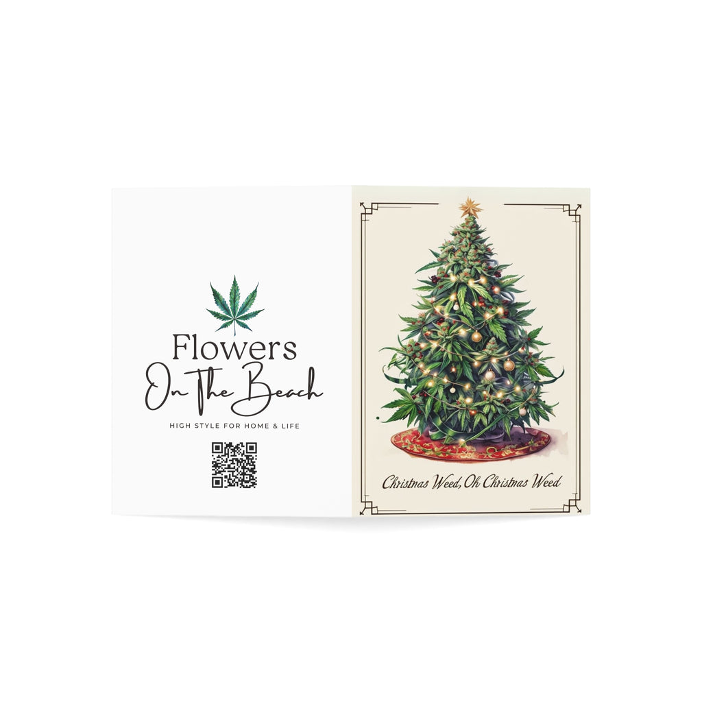 Cannabis-Themed Christmas Card, Oh Christmas Weed