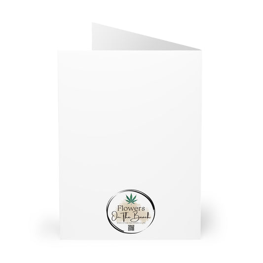 Stylish Cannabis-Inspired Greeting Cards (set of 5), Stoner Holiday Card, 420 Greeting Card, Santa Card, Unique Christmas Card