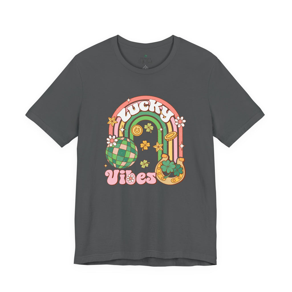 Lucky Vibes Rainbow Pot of Gold Retro Tee