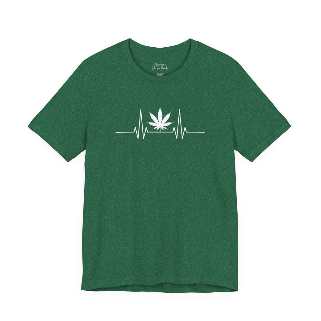 Weed Leaf Heartbeat Tee