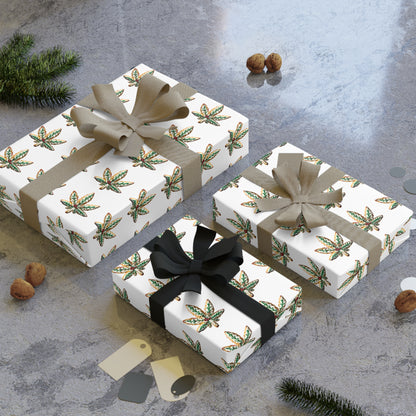 Cute Cannabis Sugar Cookie Design, 420 Holiday Gift Wrap, Unique Festive Present, Weed Themed Xmas Decor, Weed Lovers Gag Gift Wrap