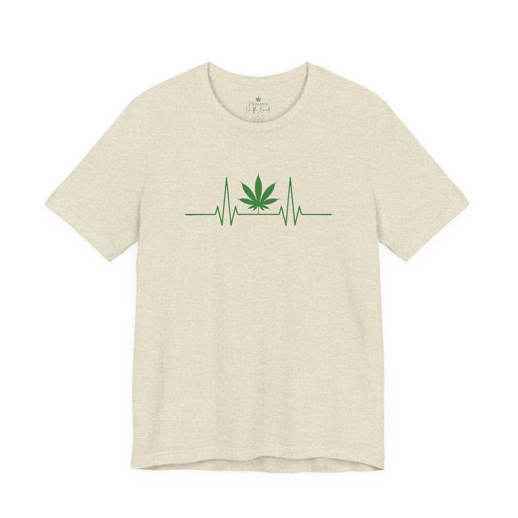 Weed Leaf Heartbeat Tee