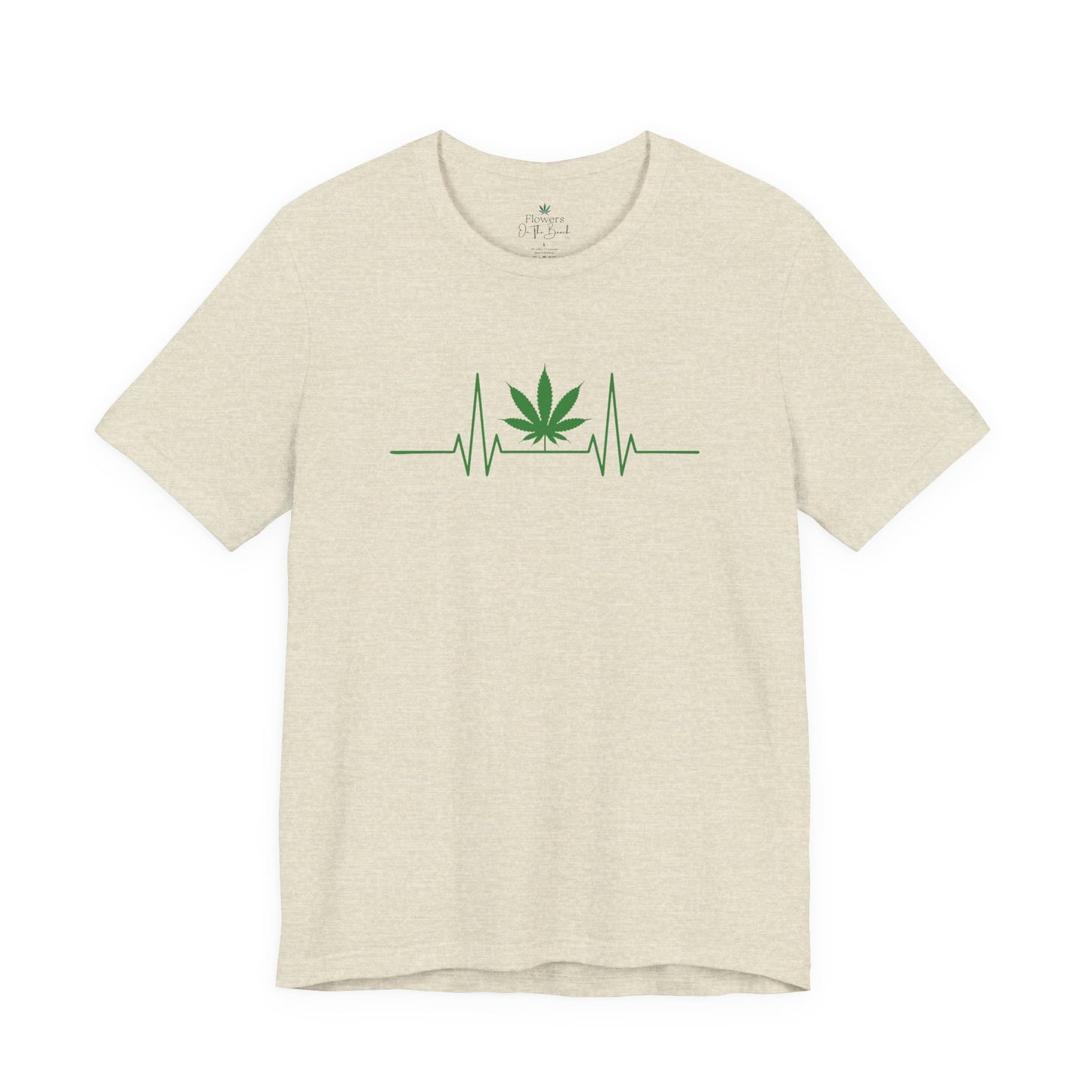 Weed Leaf Heartbeat T-Shirt, Marijuana Plant Tee, Cannabis Lover Shirt, 420 Gift, Unisex Jersey Top