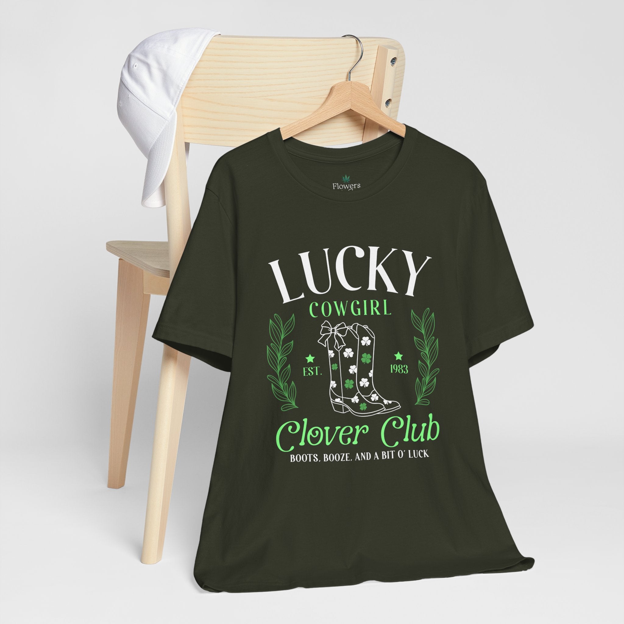 Cowgirl Boots Shamrock Lucky Cowgirl Clover Tee
