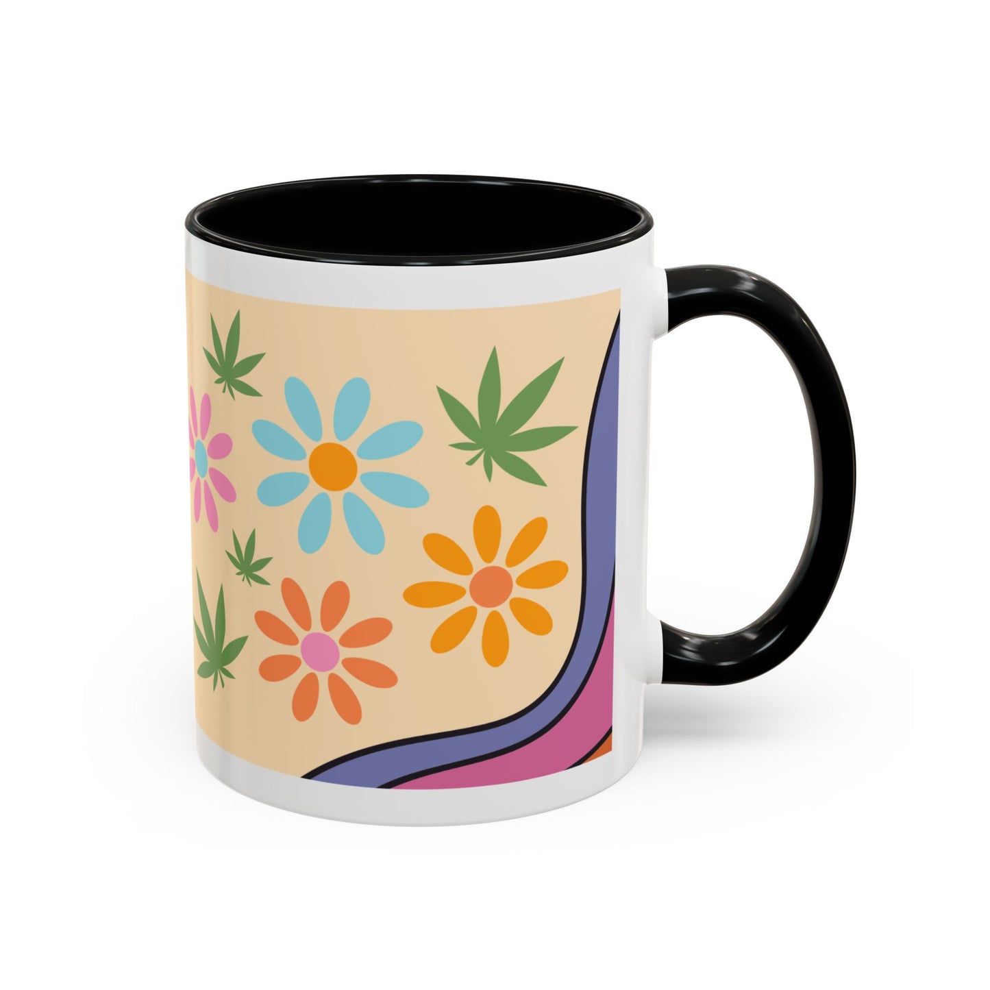 Weed Mug, Stoner Gift Mug, Groovy Stoner Mug, 70s Weed Gift, Groovy Weed Mug, Hippie Gift Mug, Accent Coffee Mug (11, 15oz)