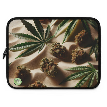 Weed Laptop Sleeve, Stoner Laptop Sleeve, Beach Stoner Laptop Sleeve, Laptop Gift, Gift for Her, Gifts for Stoners