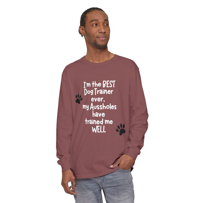Custom Order; Dog Trainer Aussie Long Sleeve Shirt, Dog Trainer Gift, Dog Lover Gift