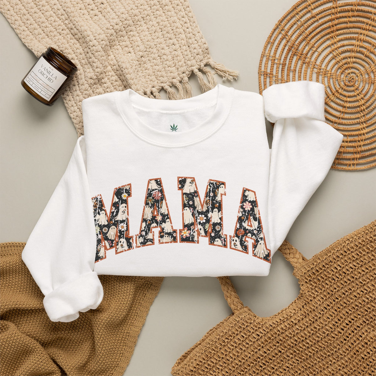Halloween Mama Letters Sweatshirt