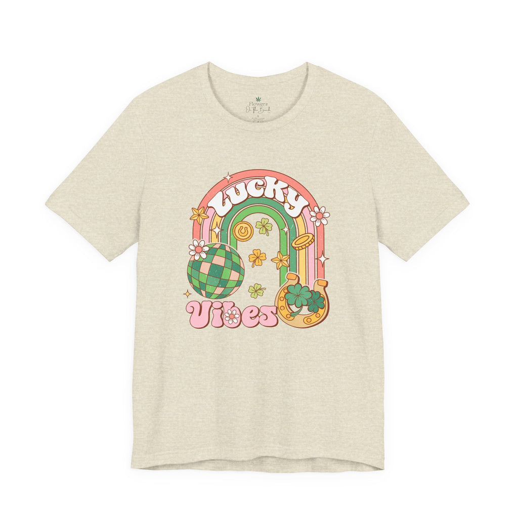 Lucky Vibes Rainbow Pot of Gold Retro Tee
