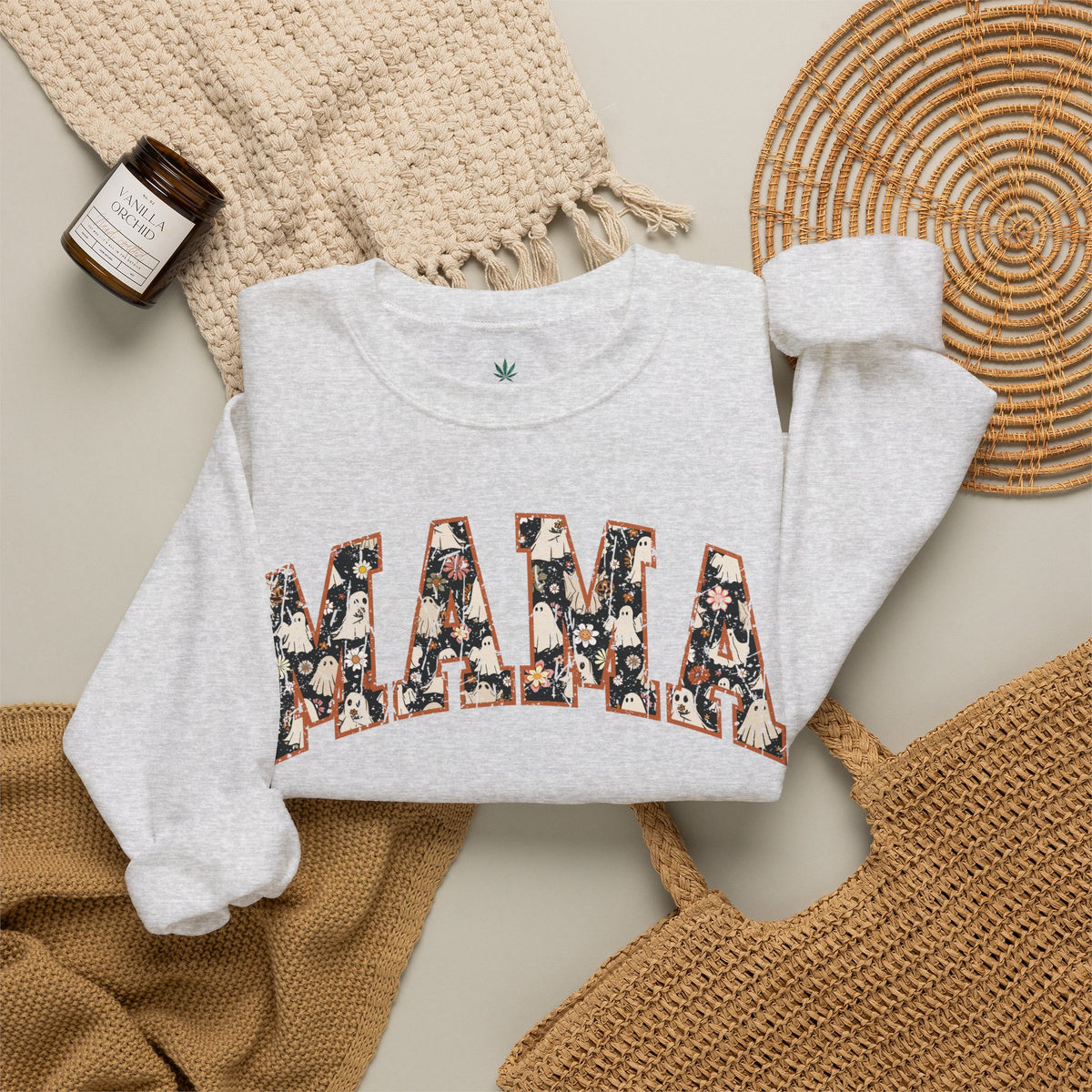 Halloween Mama Letters Sweatshirt