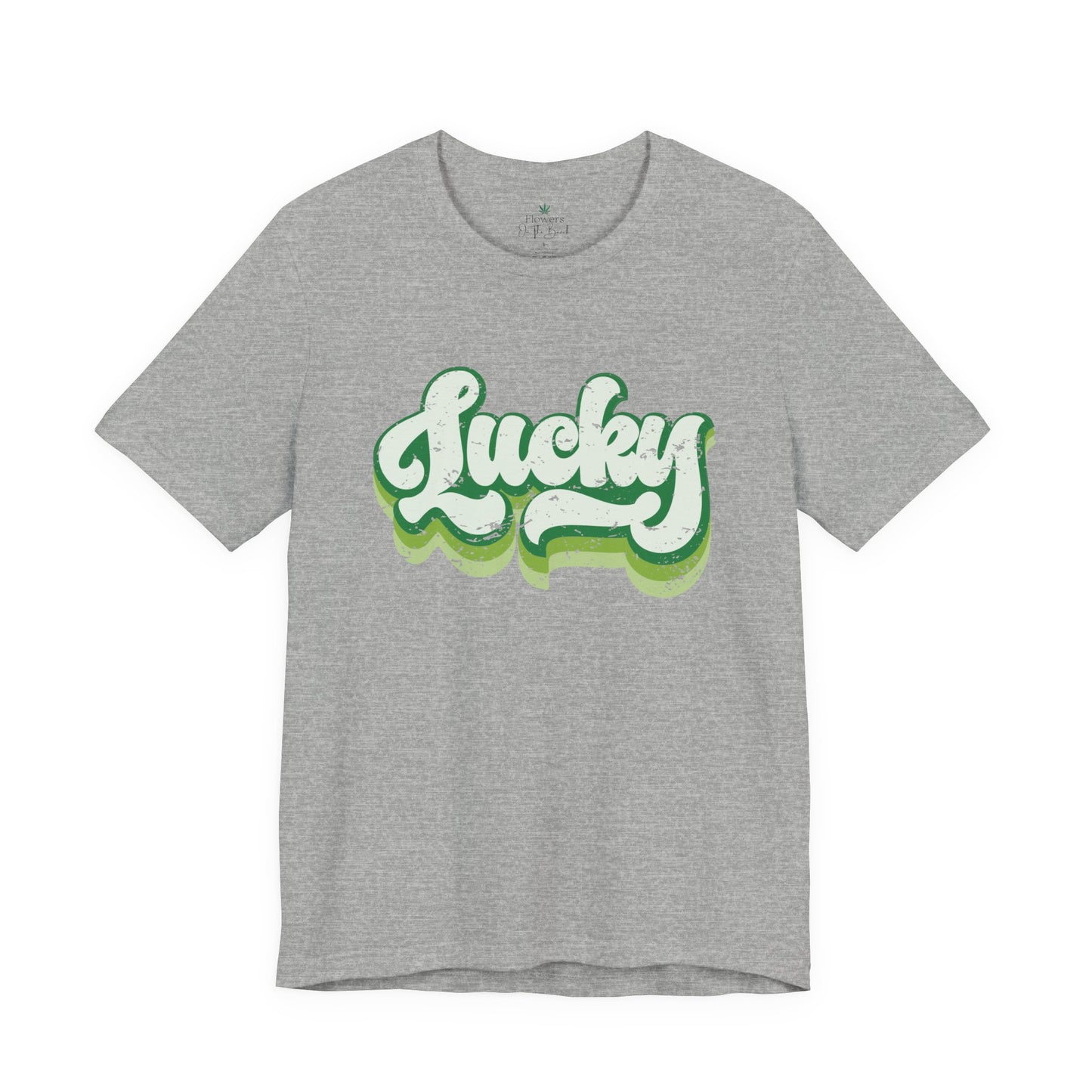 St Patrick's Day Lucky Tee, Simple Retro Unisex Jersey Shirt, Irish Shamrock Top, Green Clover T-Shirt Gift, Vintage Festival Clothing