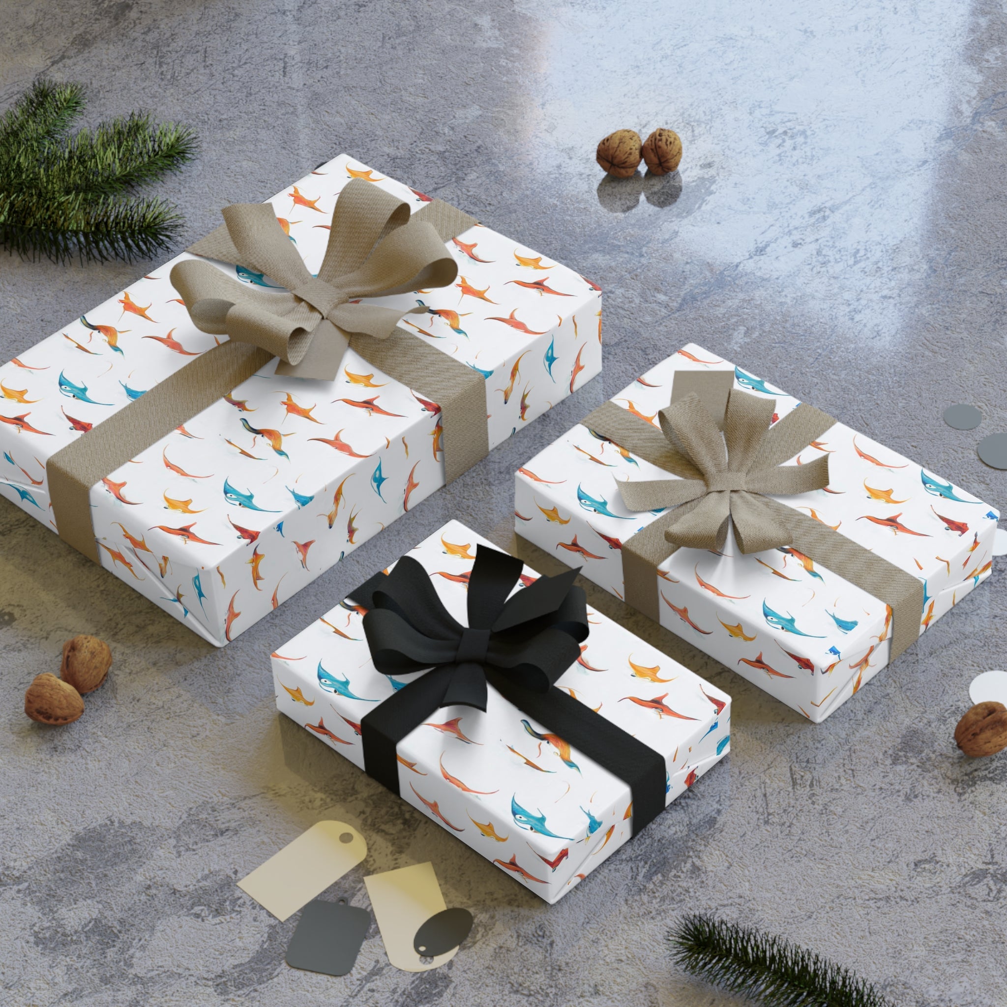 Whimsical Stingray Gift Wrap