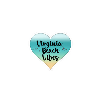 Virginia Beach Vibes Sticker, Colorful Oceanfront Decal, Coastal City Vinyl Decal, Beach Lover Gift, Summer Travel Souvenir, Beach Bum