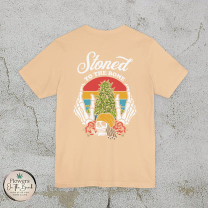 Stoned to the Bone Stoner T-Shirt, Weed Smokers Tee, 420 Holiday Shirt, Unisex Jersey Short Sleeve Tee, Casual Stoner Apparel, Rasta Apparel