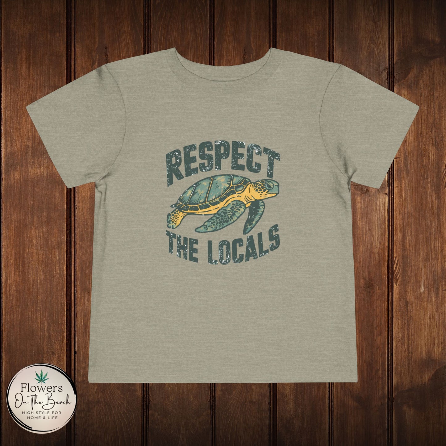 Toddler Short Sleeve Tee "Respect the Locals" - Ocean Lover Style, Summer Wear, Gift for Kids, Eco-Friendly Tee, Marine Life Tee,