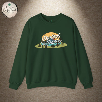 Protect Our Parks Crewneck Sweatshirt, National Parks Sweatshirt, Wanderlust Sweatshirt, Travel Apparel, Protect Our National Parks