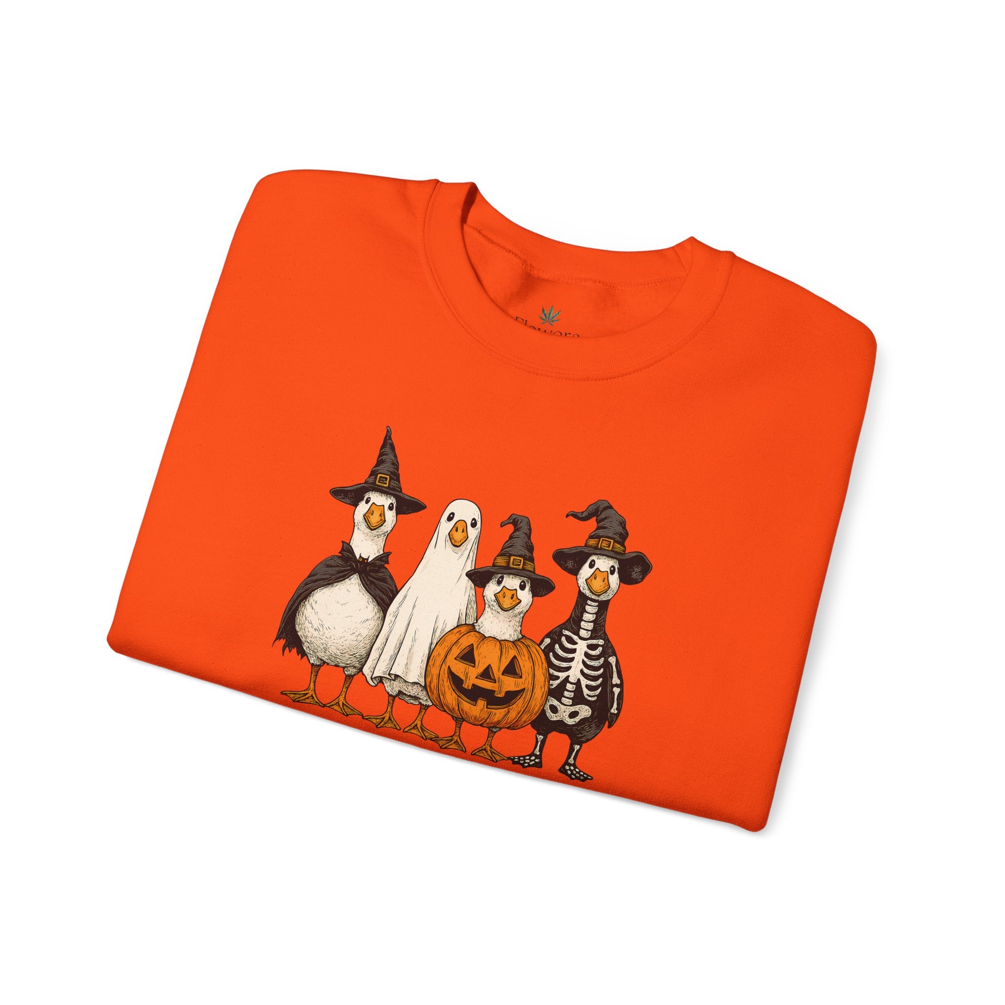 Spooky but Cute Halloween Duck Crewneck Sweatshirt