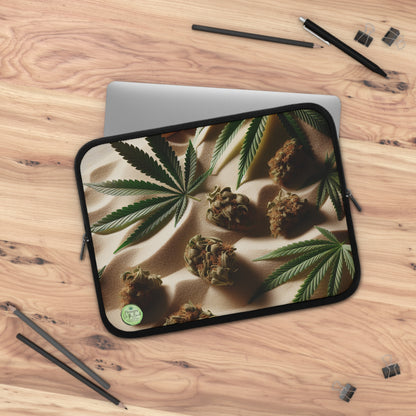 Weed Laptop Sleeve, Stoner Laptop Sleeve, Beach Stoner Laptop Sleeve, Laptop Gift, Gift for Her, Gifts for Stoners