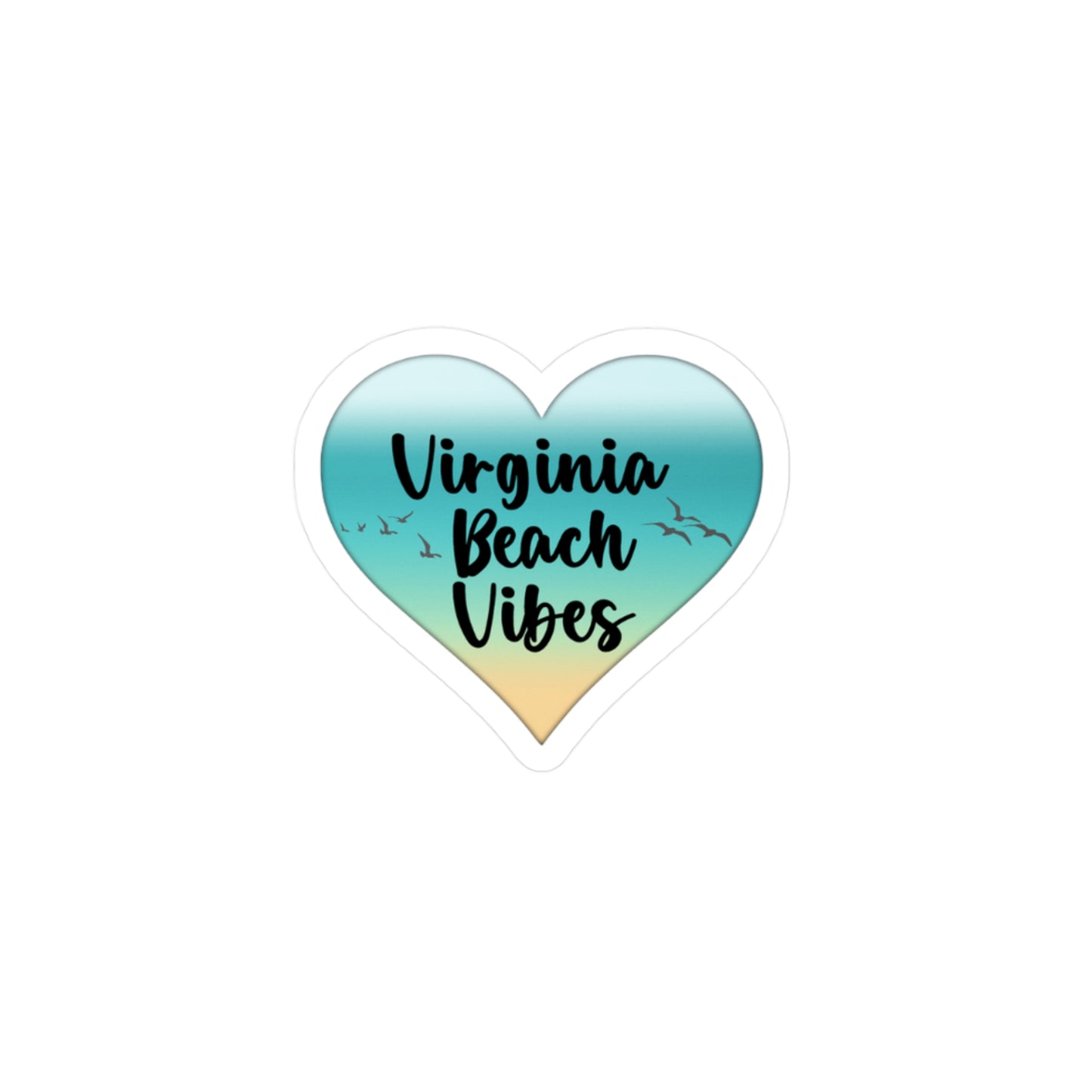 Virginia Beach Vibes Sticker, Colorful Oceanfront Decal, Coastal City Vinyl Decal, Beach Lover Gift, Summer Travel Souvenir, Beach Bum