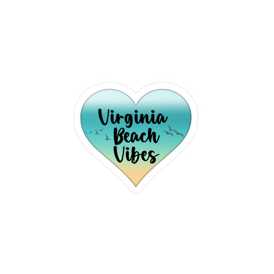 Virginia Beach Vibes Sticker, Colorful Oceanfront Decal, Coastal City Vinyl Decal, Beach Lover Gift, Summer Travel Souvenir, Beach Bum