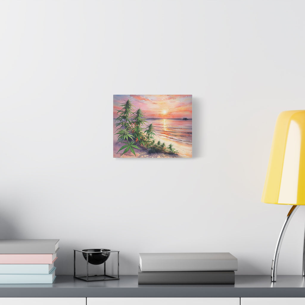 Cannabis Flowers on the Beach Wall Art