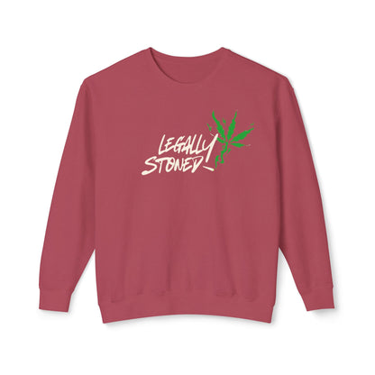 Stoner Gift Long-Sleeved T, Stoner Tshirt Gift, "Legally Stoned" Lightweight Sweatshirt, Gift for Stoner Friend, 420 Sweatshirt