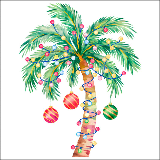 Custom Cut Acrylic Ornament, Pam Tree Shape Ornament, Beach Christmas Ornament, Palm Tree Christmas, Beach Christmas Decor, Beachy Holiday