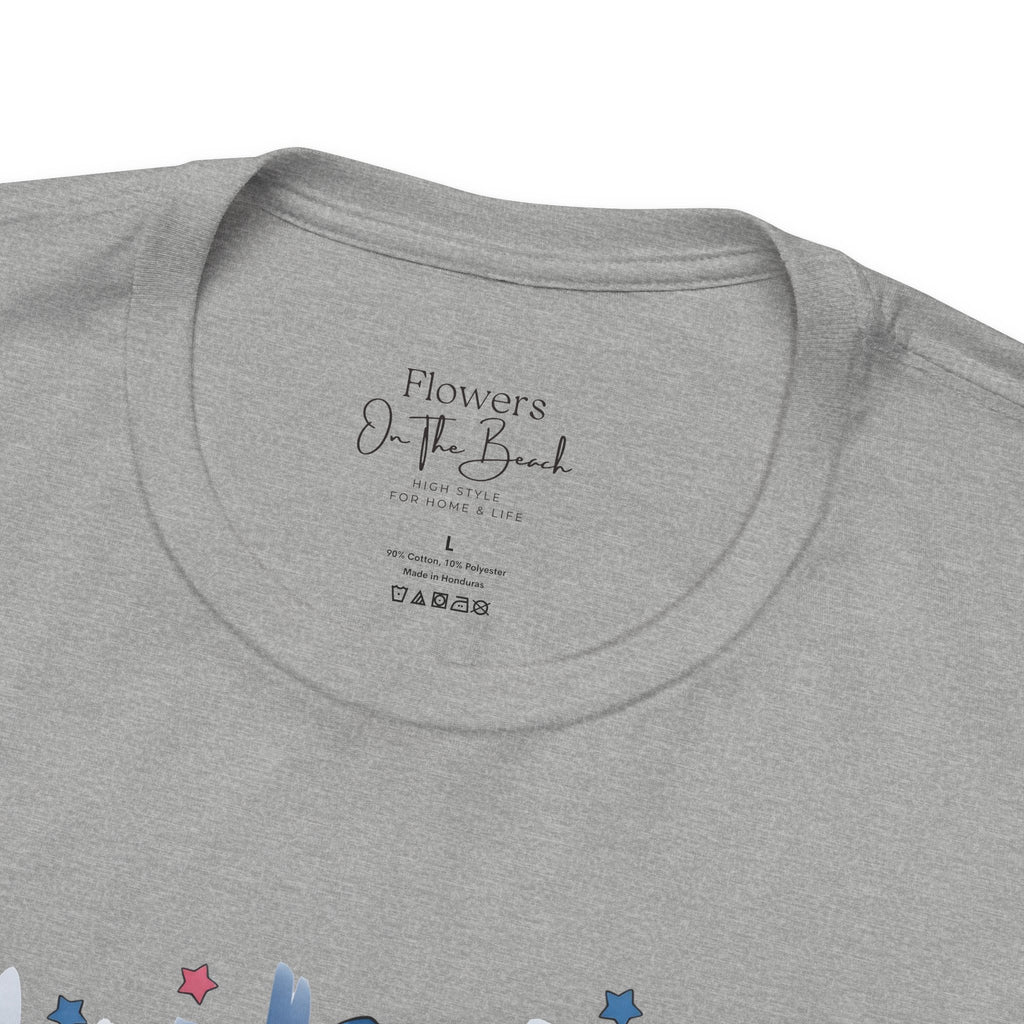 All-American Girl Highland Cow T-Shirt — Patriotic Cute Cow Tee