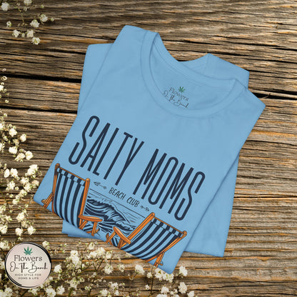 Salty Moms Beach Club Tee, Beachy Mom Tshirt, Beach Mom Theme Shirt, Coastal Mom Apparel, Gift for Mom, Beach Lover Mom