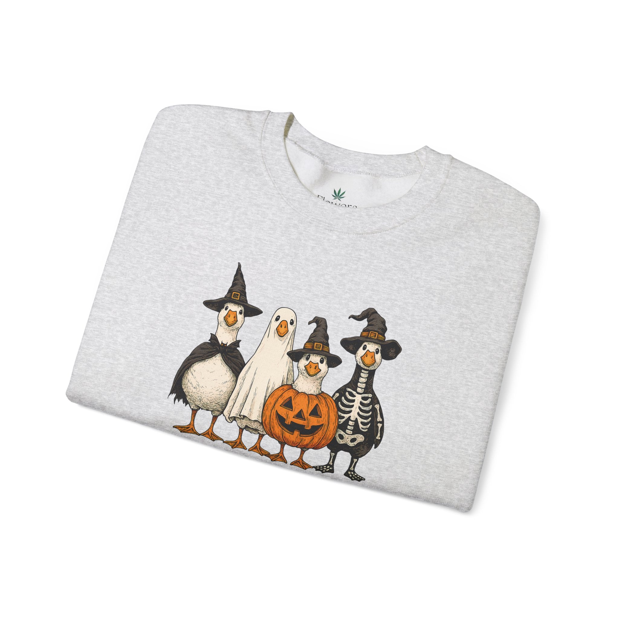 Spooky but Cute Halloween Duck Crewneck Sweatshirt