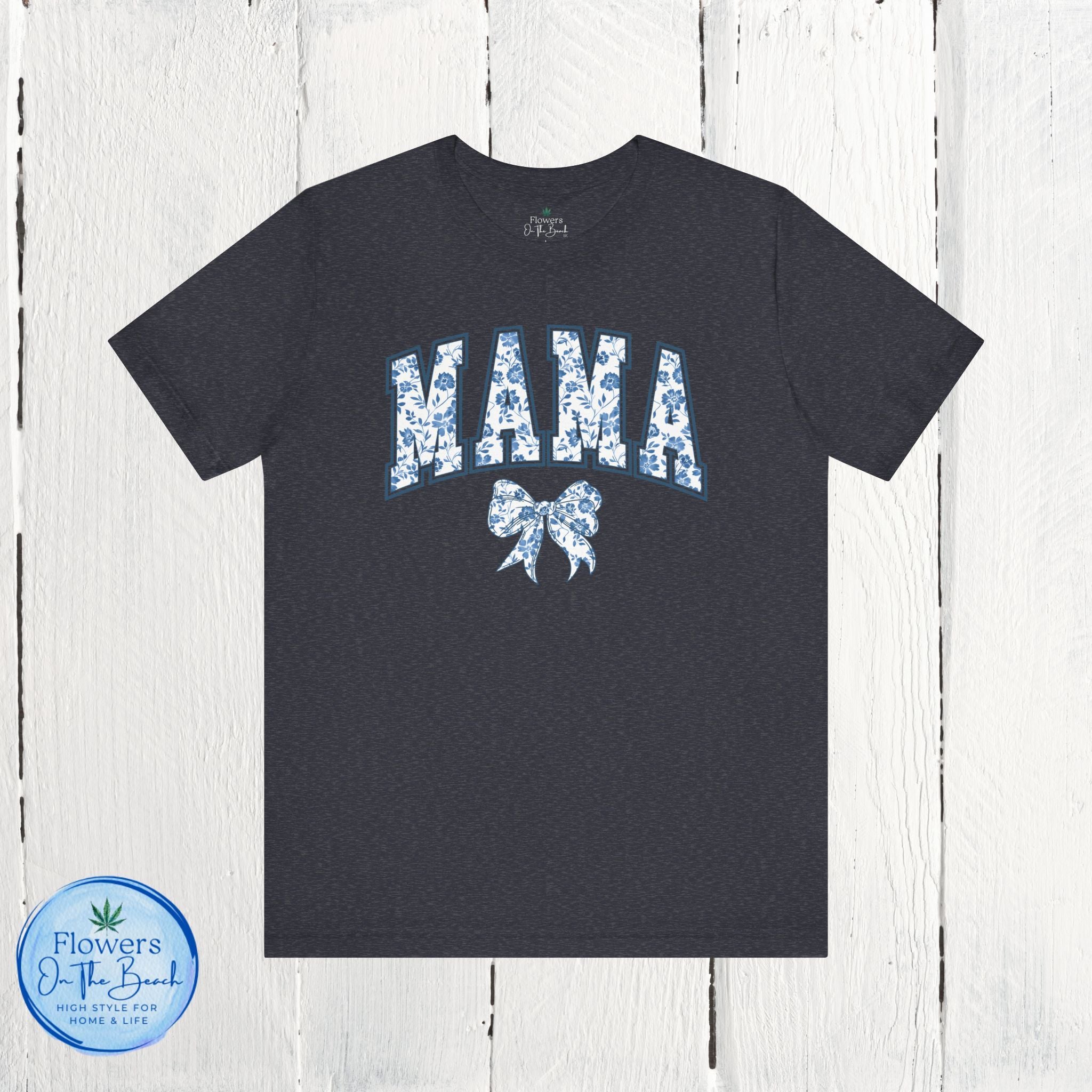 Floral Mama Coquette Blue Flowers Tee