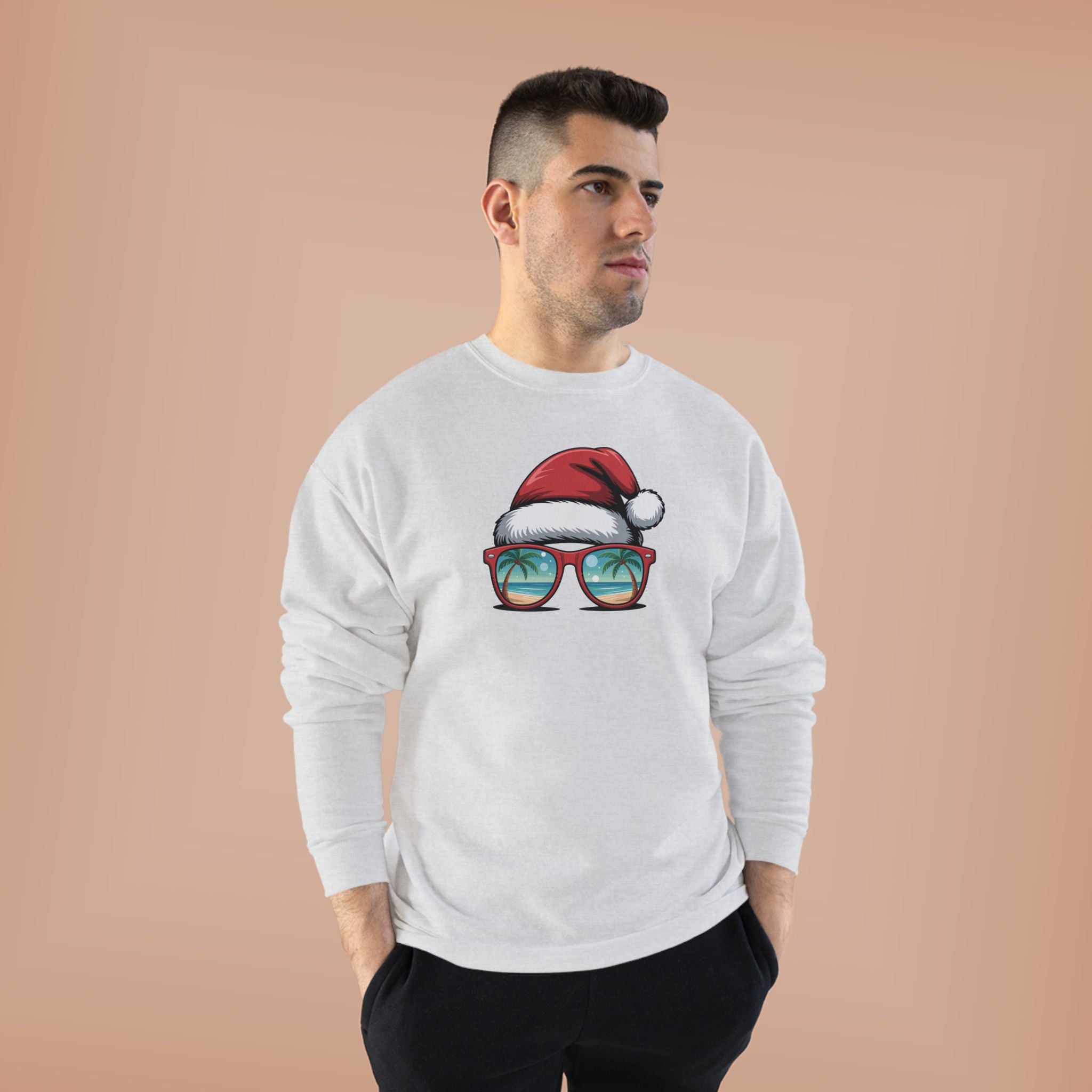 Beach Christmas Santa with Shades Sweatshirt
