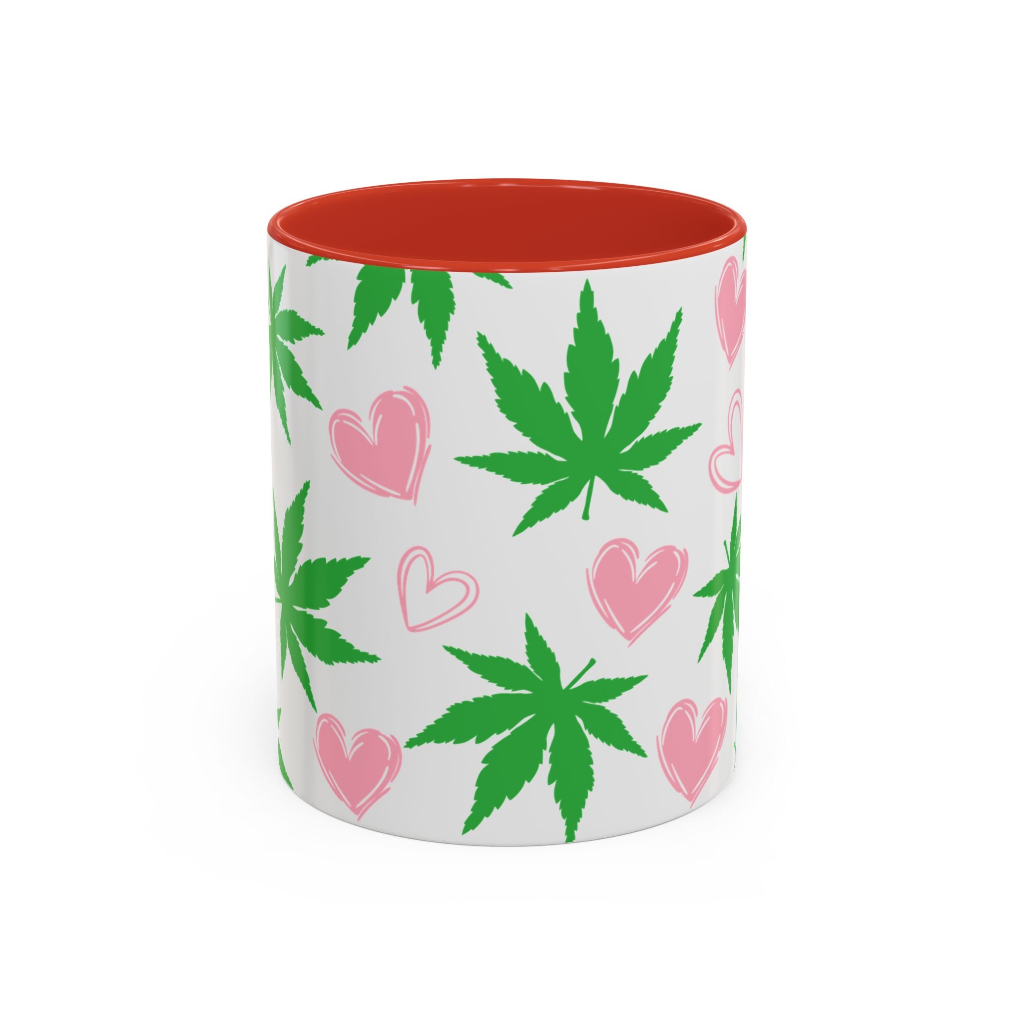 Hearts and Cannabis Ceramic Mug