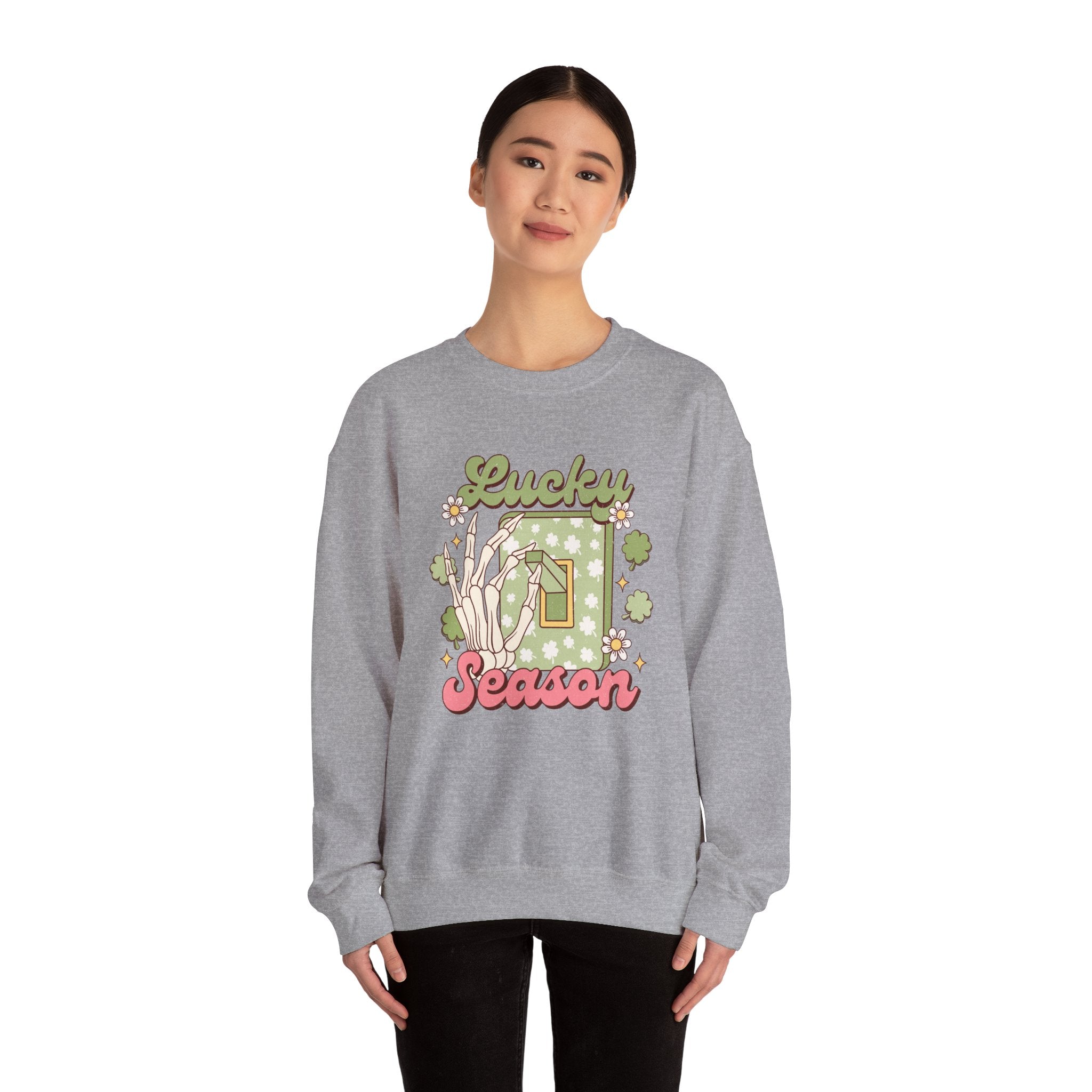 St Patrick's Day Skeleton Crewneck Sweatshirt