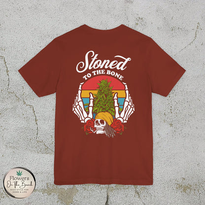 Stoned to the Bone Stoner T-Shirt, Weed Smokers Tee, 420 Holiday Shirt, Unisex Jersey Short Sleeve Tee, Casual Stoner Apparel, Rasta Apparel