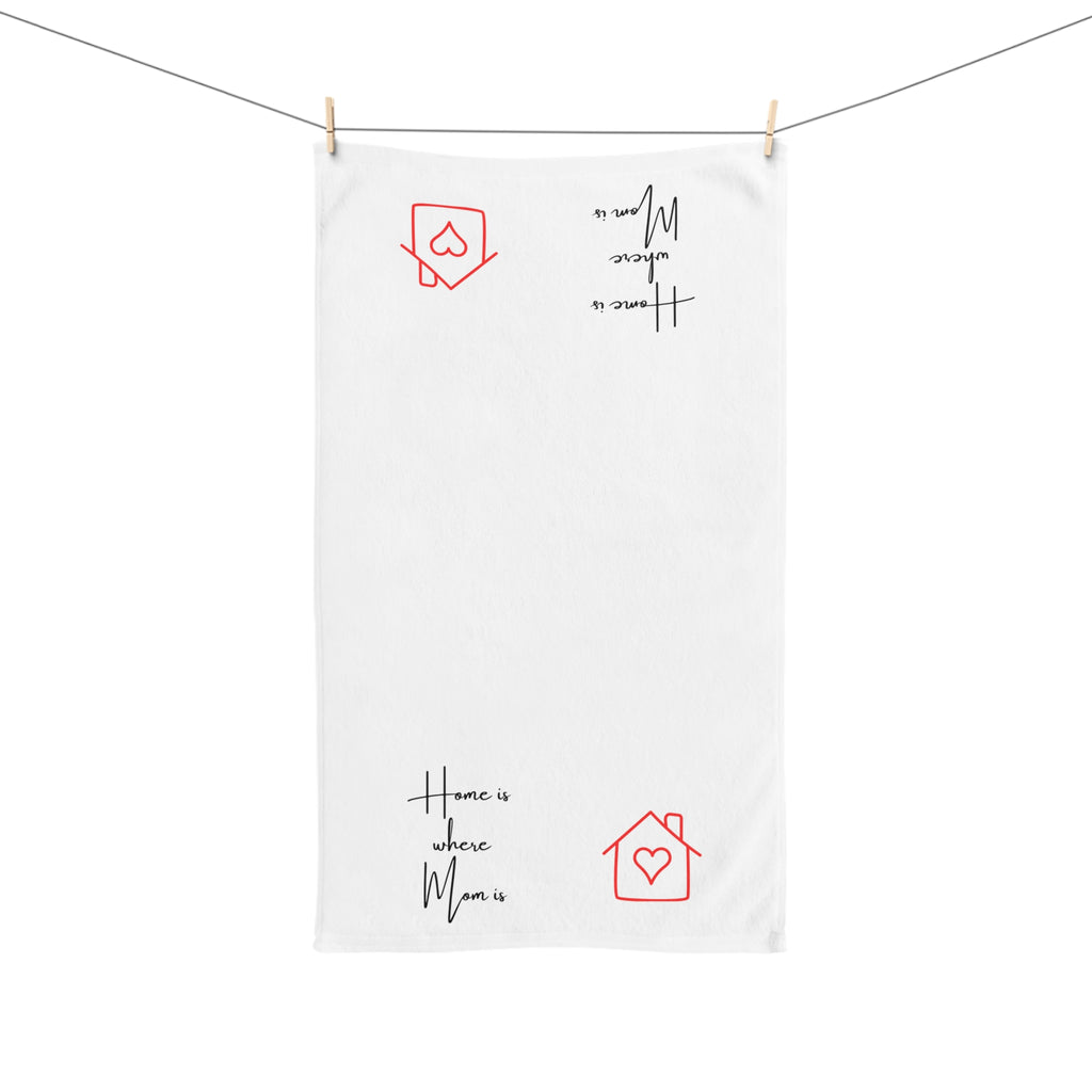 Mom's Love Hand Towel - Perfect Mother's Day Gift, Kitchen Decor, Housewarming Present, Bathroom Accent, Holiday Towel