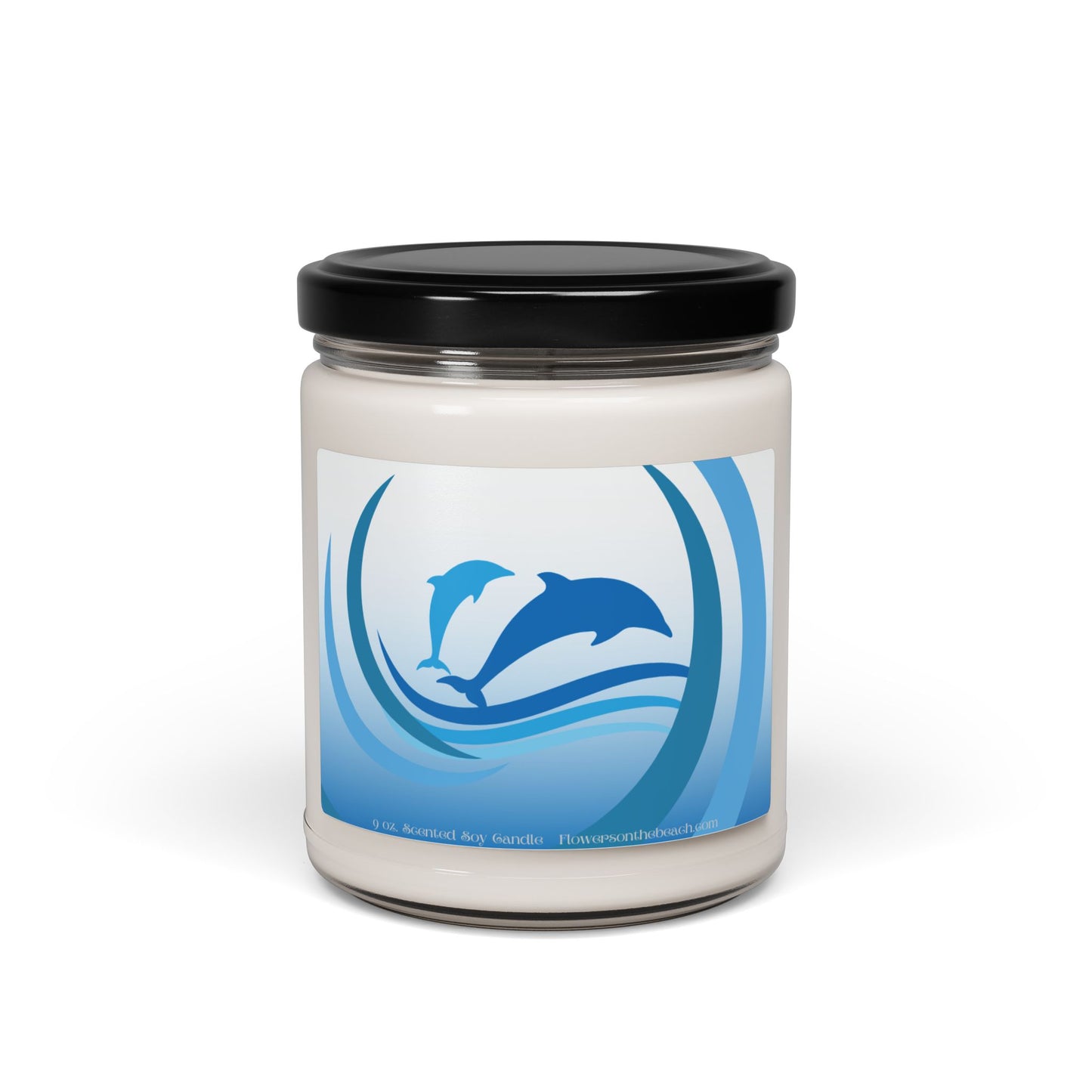 Scented Candle, Peaceful Dolphins, Ocean Theme Home Decor, Dolphin Lovers Gift, Soy Wax, Creatures of the Sea Candle, Stocking Stuffer