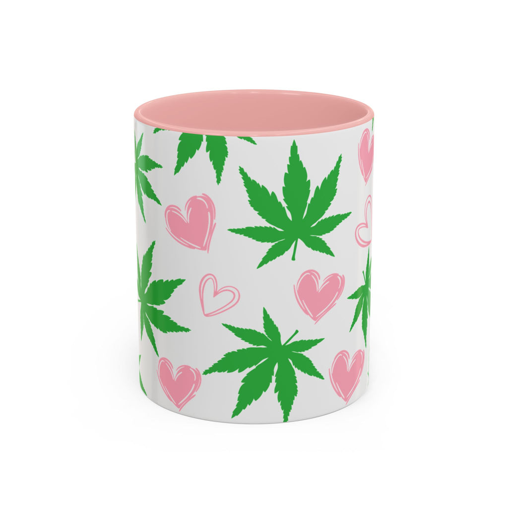 Hearts and Cannabis Ceramic Mug