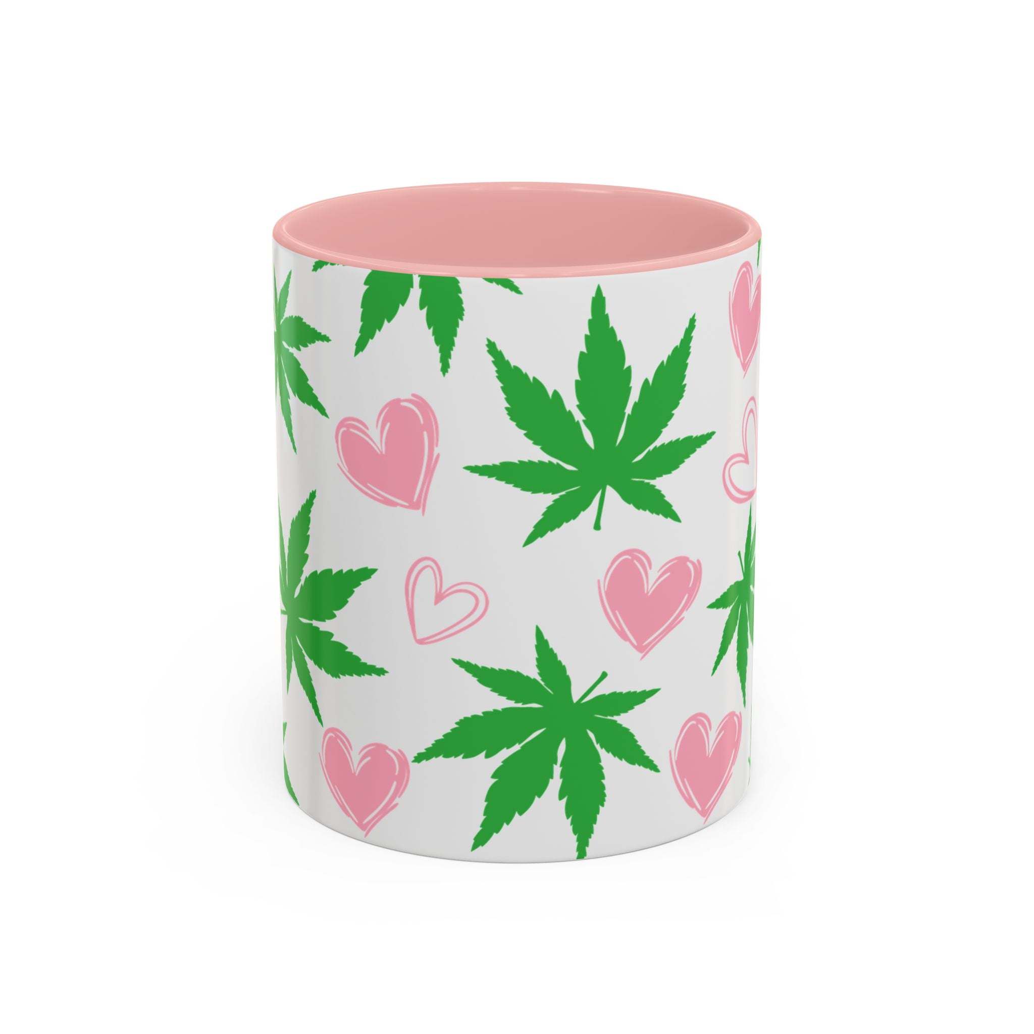 Hearts and Cannabis Ceramic Mug