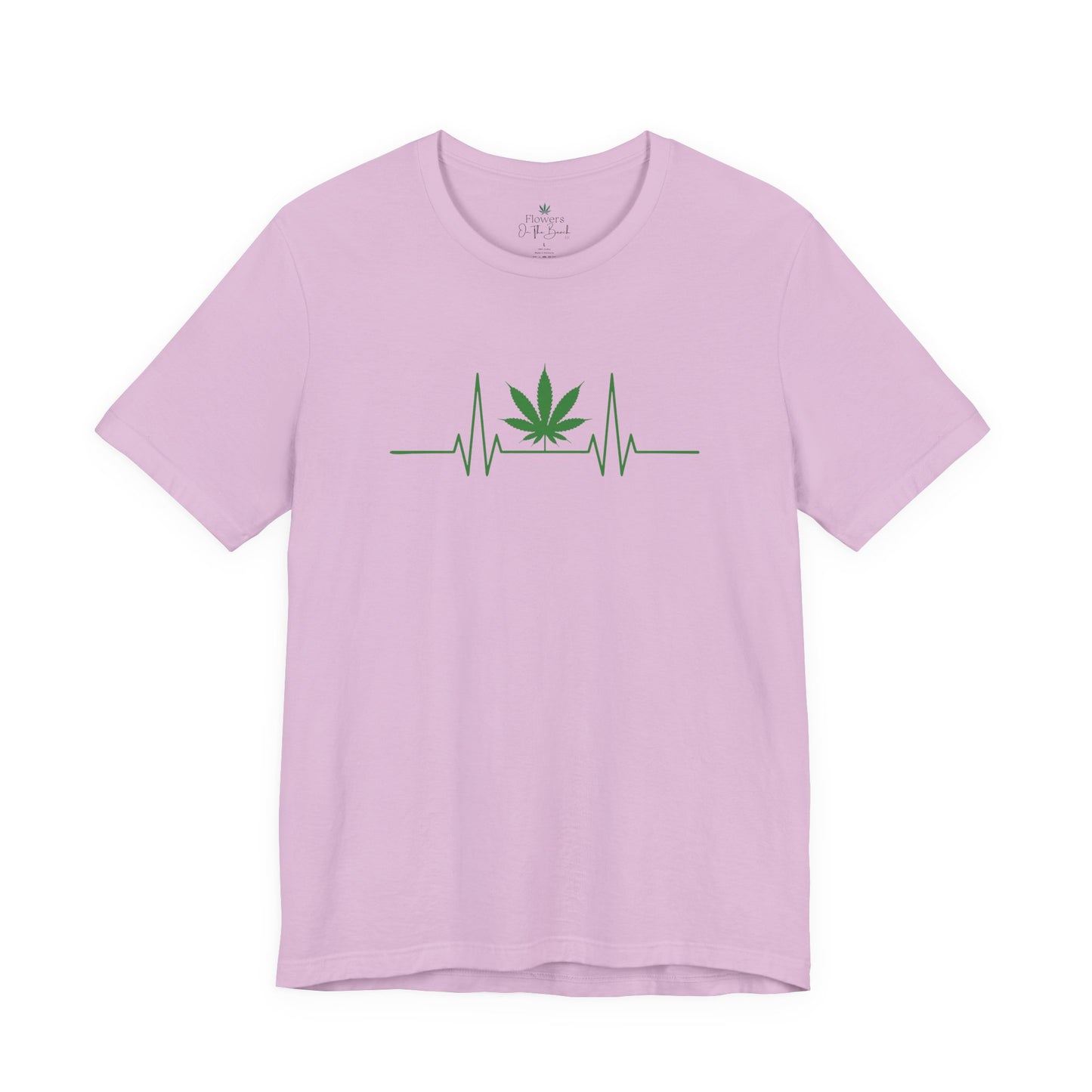 Weed Leaf Heartbeat T-Shirt, Marijuana Plant Tee, Cannabis Lover Shirt, 420 Gift, Unisex Jersey Top
