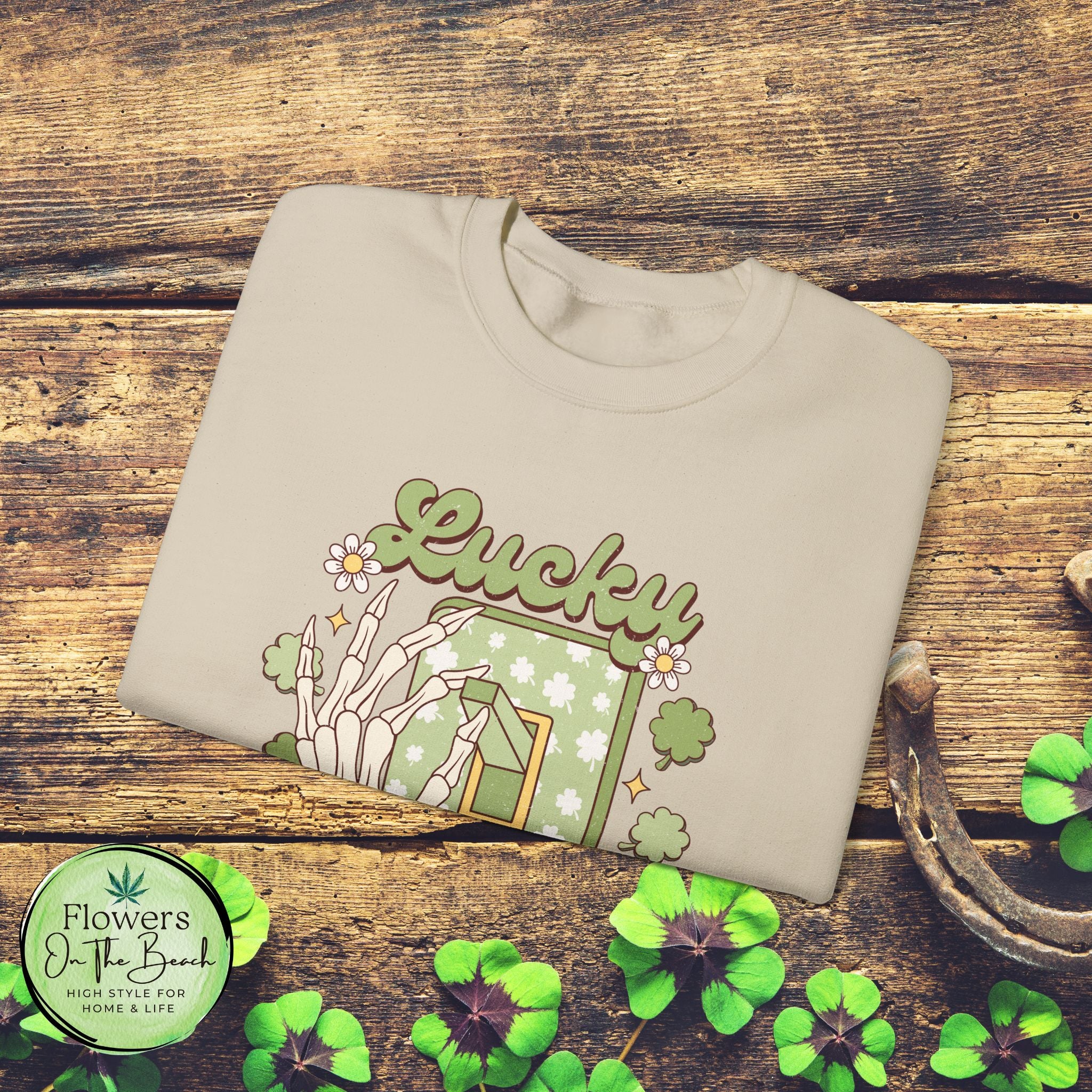 St Patrick's Day Skeleton Crewneck Sweatshirt