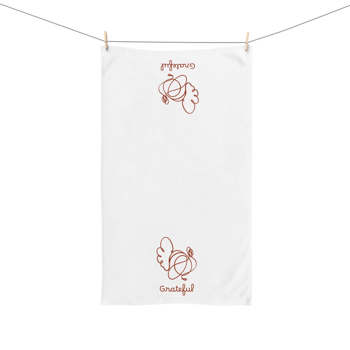 Grateful Thanksgiving Hand Towel, Friendsgiving Bathroom Decor, Fall Kitchen Towel, Hostess Gift, Autumn Dish Towel, Housewarming Present