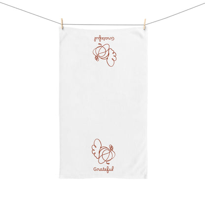 Grateful Thanksgiving Hand Towel, Friendsgiving Bathroom Decor, Fall Kitchen Towel, Hostess Gift, Autumn Dish Towel, Housewarming Present